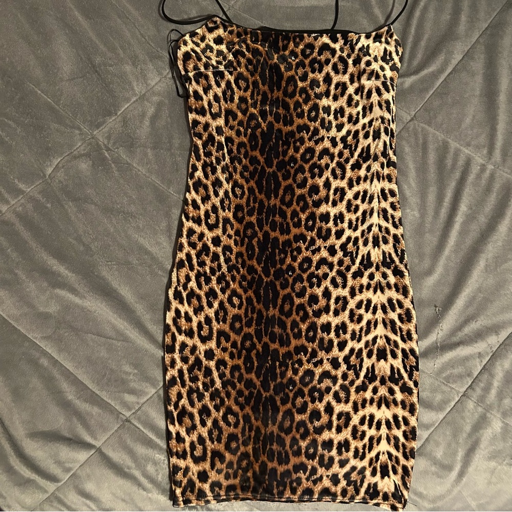 Nasty Gal Cheetah Print Bodycon Dress Size 4